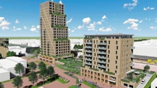 Toren en zorggebouw stationsgebied Alkmaar - Illustratie Breddels Architecten