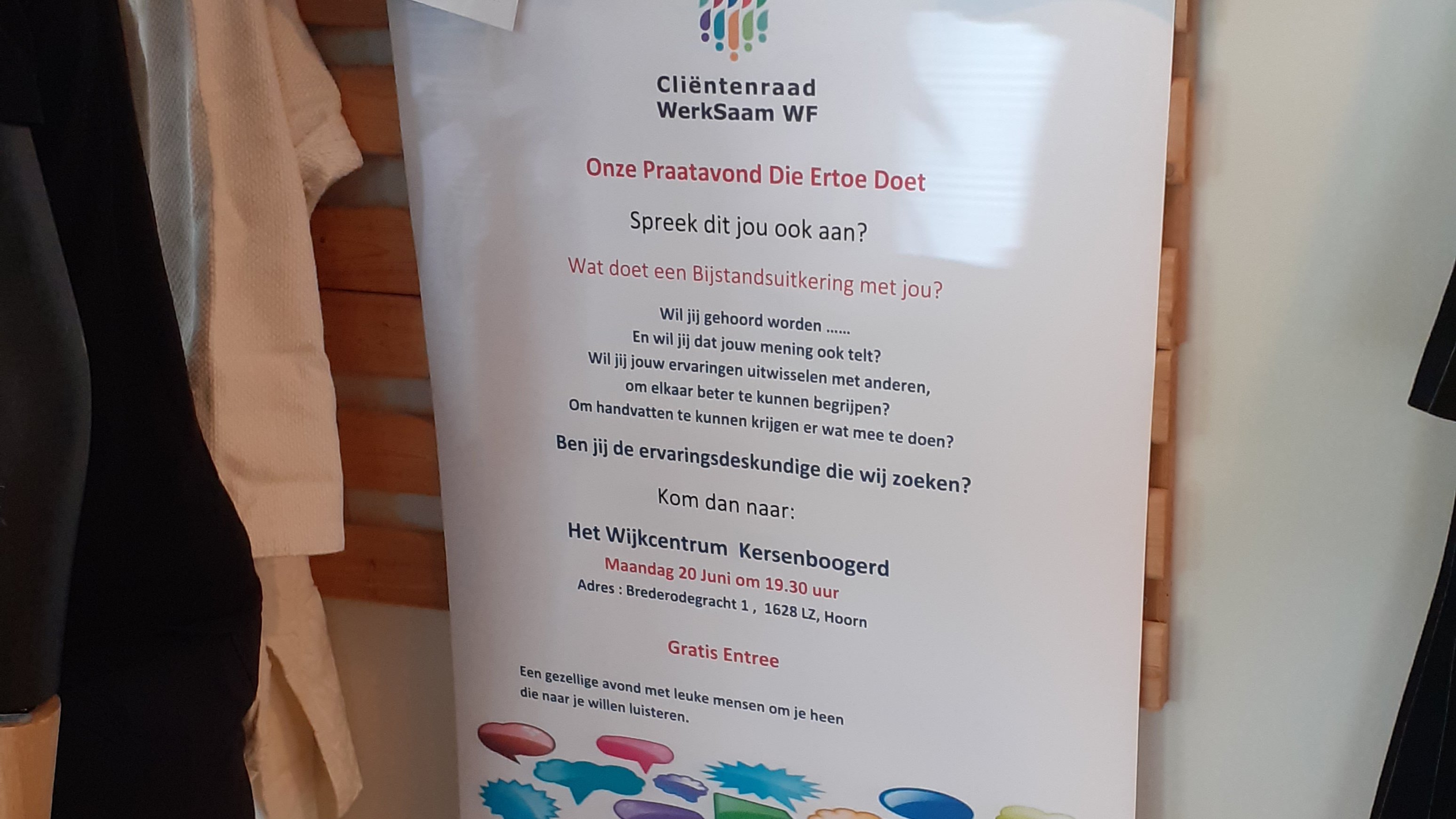 Praatavond Cliëntenraad WerkSaam