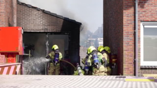 Brand in garage woning Enkhuizen_1