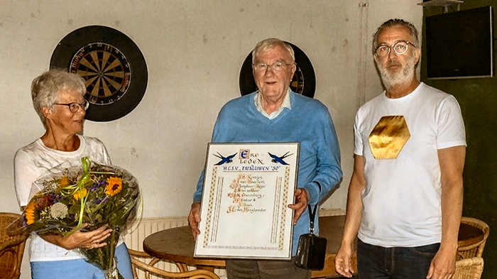 Jan den Hooglander benoemd tot Erelid van HCSV Zwaluwen&#39;30 B