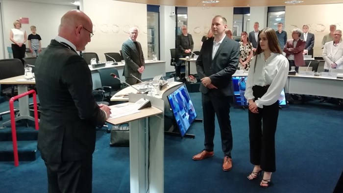 Nieuwe Raadscommissieleden voor het CDA Matthijs Koster en Anna Smit 