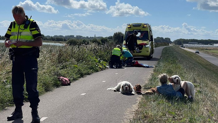 Aanrijding fietser met hond