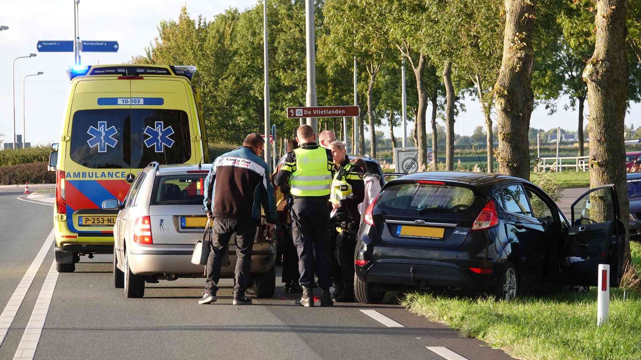 Automobiliste gewond bij kopstaartbotsing in Wervershoof