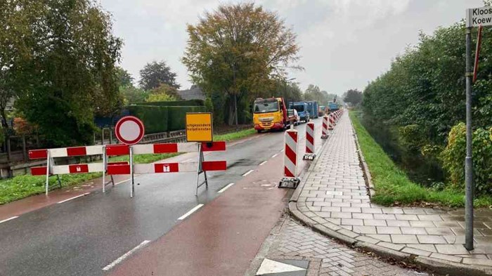 Persleidingbreuk aan de Koewijzend