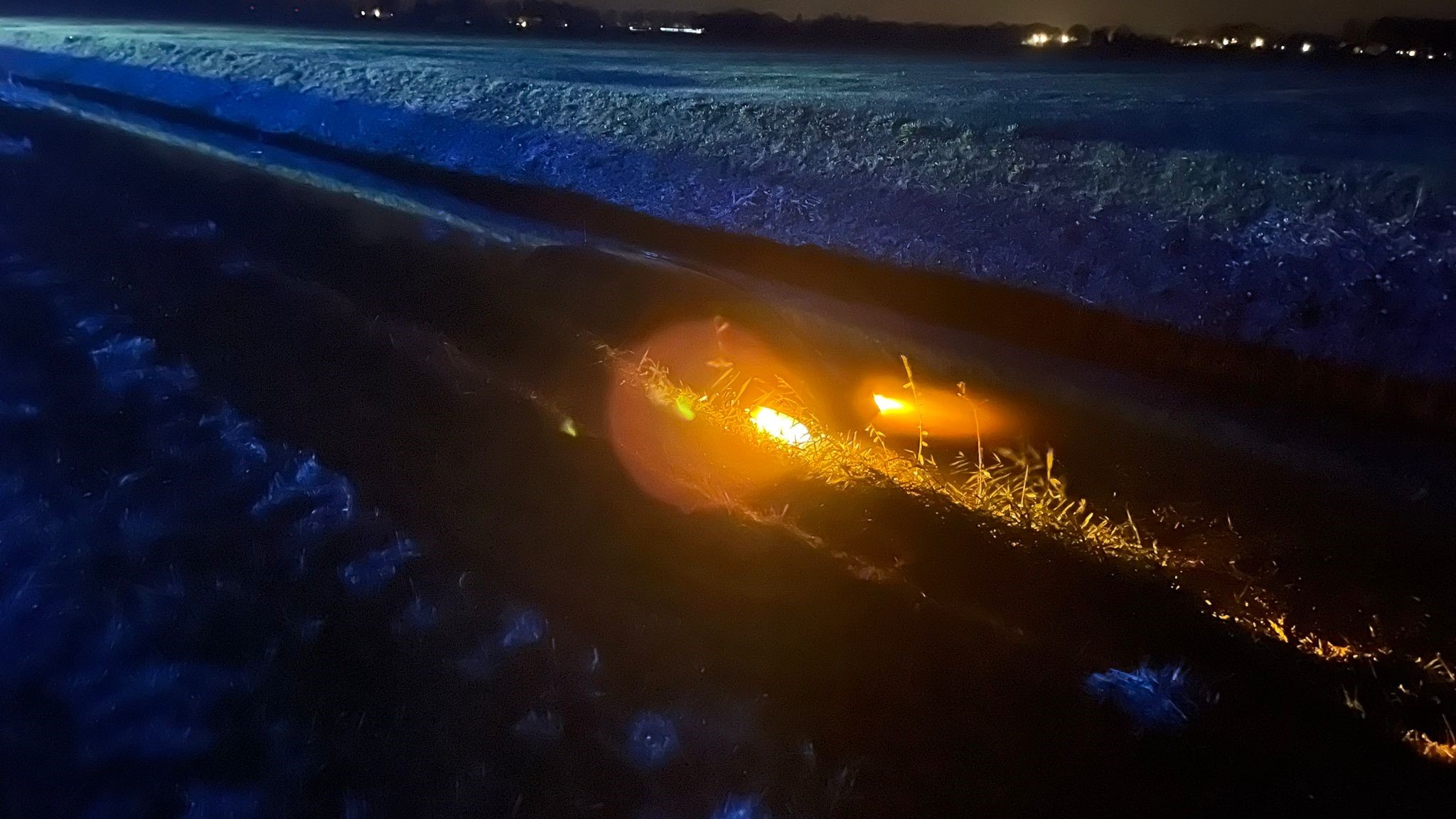 Auto te water in Venhuizen