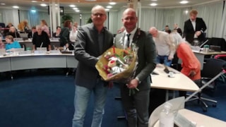 Bos bloemen voor Patrick van der Laan