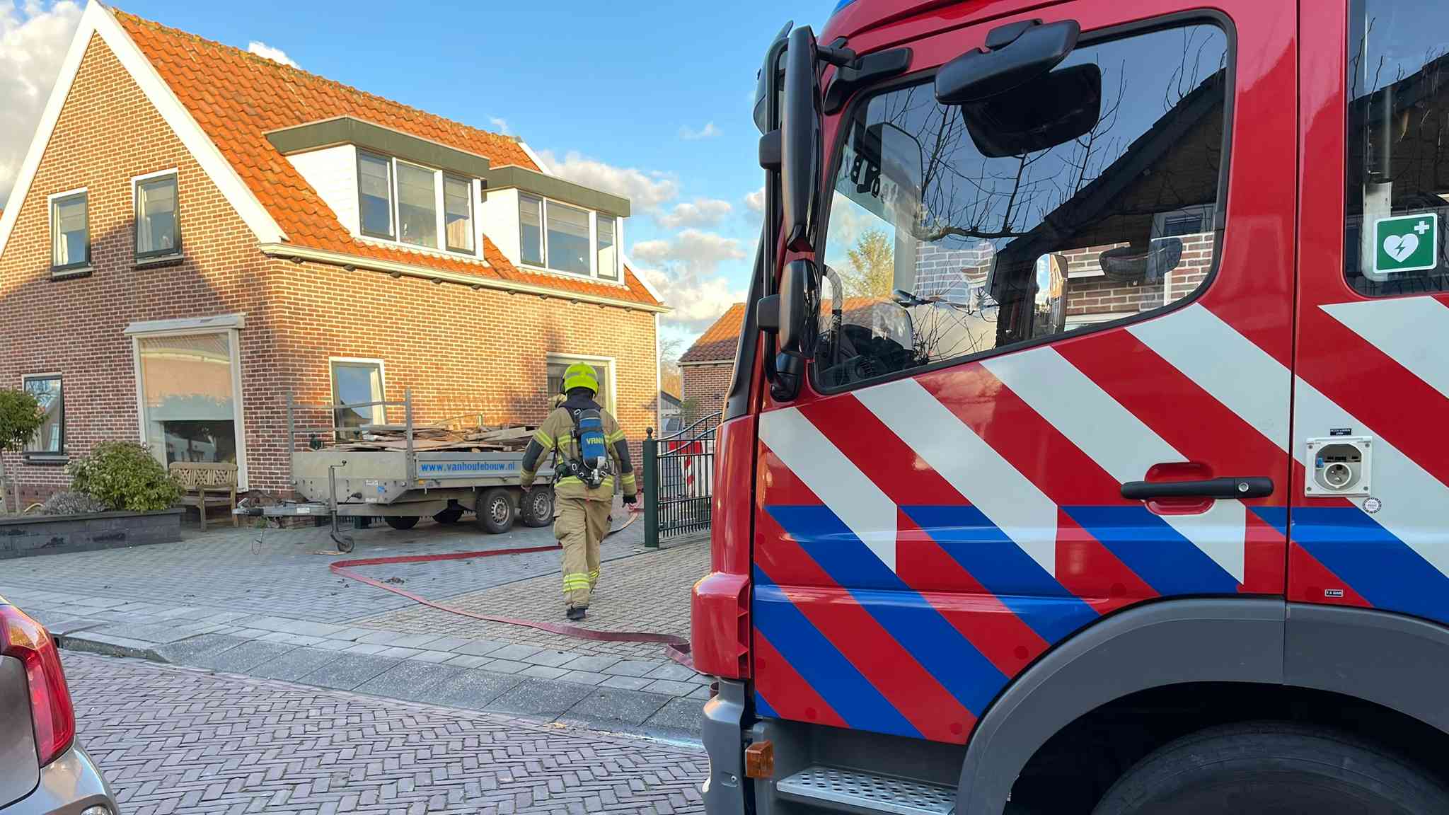Brand in woning Lutjebroek