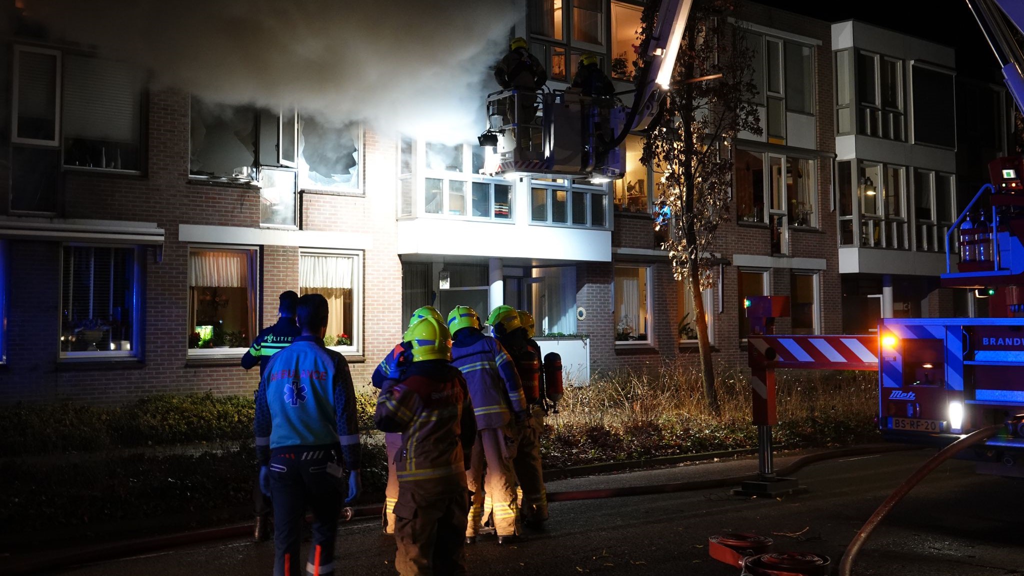 Brand in flat aan de Kastanjelaan in Enkhuizen