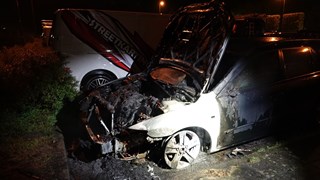 Auto in brand in Medemblik1