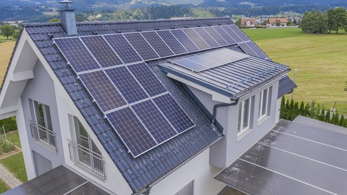 Zonnepanelen op een particulier huis