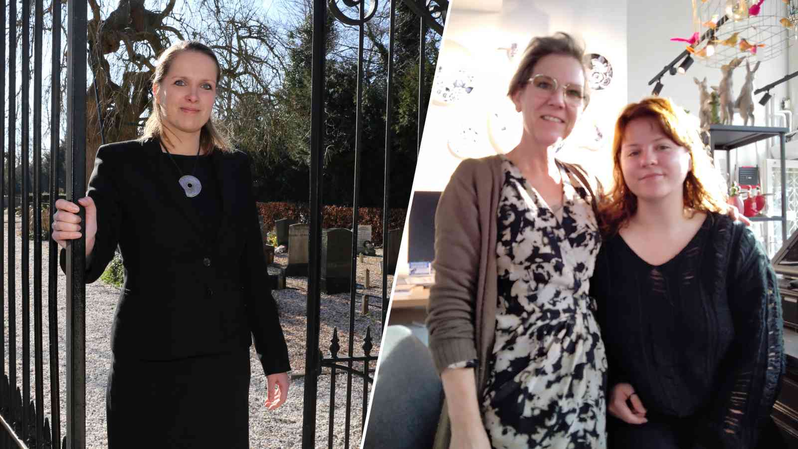 Gasten in Radio Actueel: Carola Vriend-Schurink (uitvaartbegeleidster)en Ellis en Britt Bosch (VVV) 