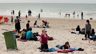 Zwemmen in open water - aan het strand