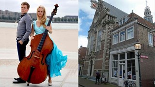 contrabassiste Sasha Witteveen en pianist Jorian van Nee 