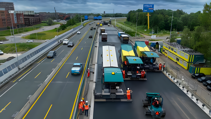 Wekzaamheden viaduct A7 bij Purmerend